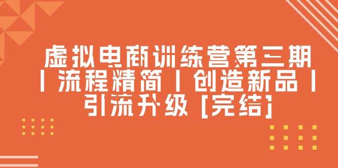 虚拟电商训练营第三期丨流程精简丨创造新品丨引流升级 [完结]-宝籍资源