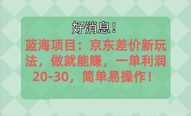 越早知道越能赚到钱的蓝海项目：京东大平台操作，一单利润20-30，简单…-宝籍资源