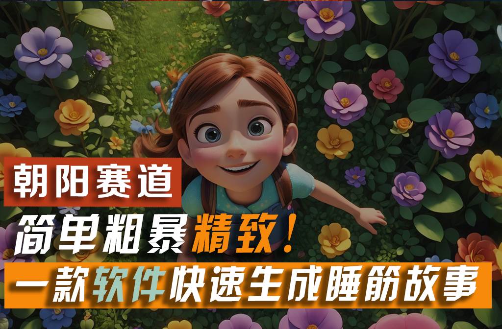 利用一款软件5分钟一条爆款睡前故事，简单粗暴精致！小白月入2w+-宝籍资源