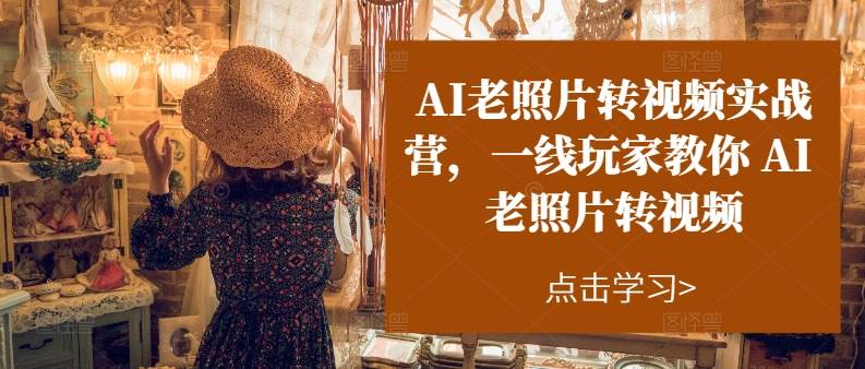 AI老照片转视频实操训练营，一线玩家教你AI老照片转视频-宝籍资源