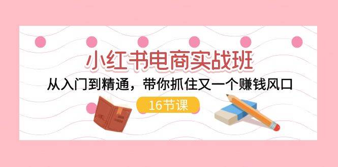 小红书电商实战班，从入门到精通，带你抓住又一个赚钱风口（16节）-宝籍资源
