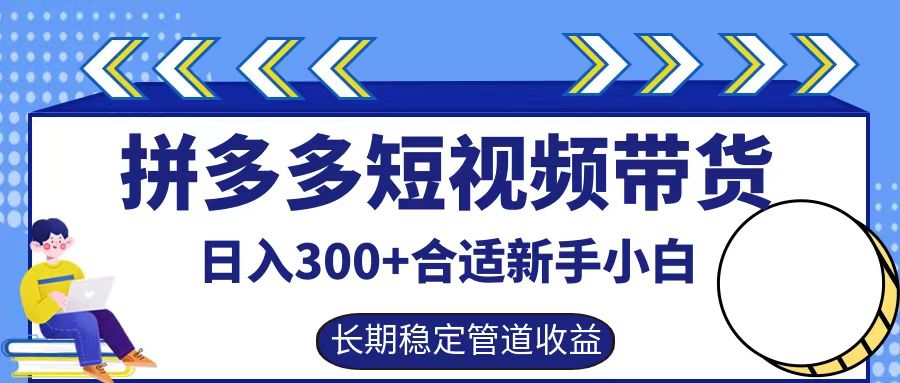 拼多多短视频带货日入300+实操落地流程-宝籍资源