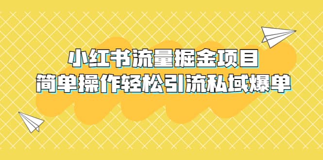 外面收费398小红书流量掘金项目，简单操作轻松引流私域爆单-宝籍资源