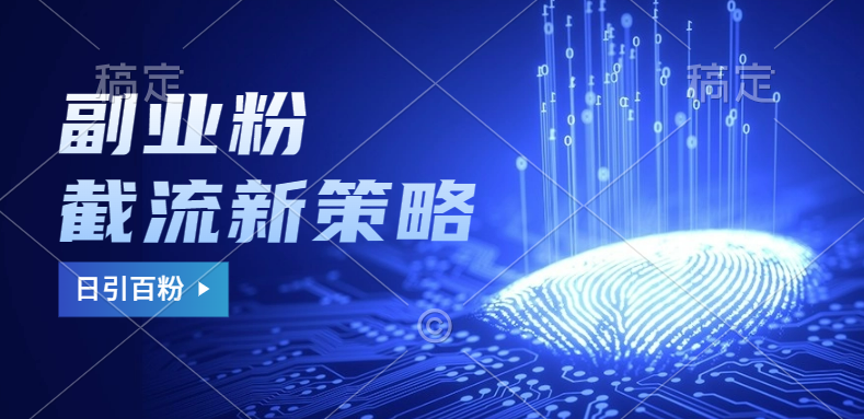 副业粉截流玩法与更新，不废号， 不封号。日引100+-宝籍资源