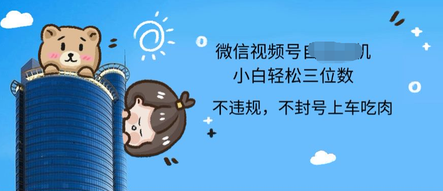 2024最新微信视频号挂机小白可上手，轻松日入三位数-宝籍资源