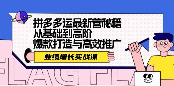 拼多多运最新营秘籍：业绩 增长实战课，从基础到高阶，爆款打造与高效推广-宝籍资源